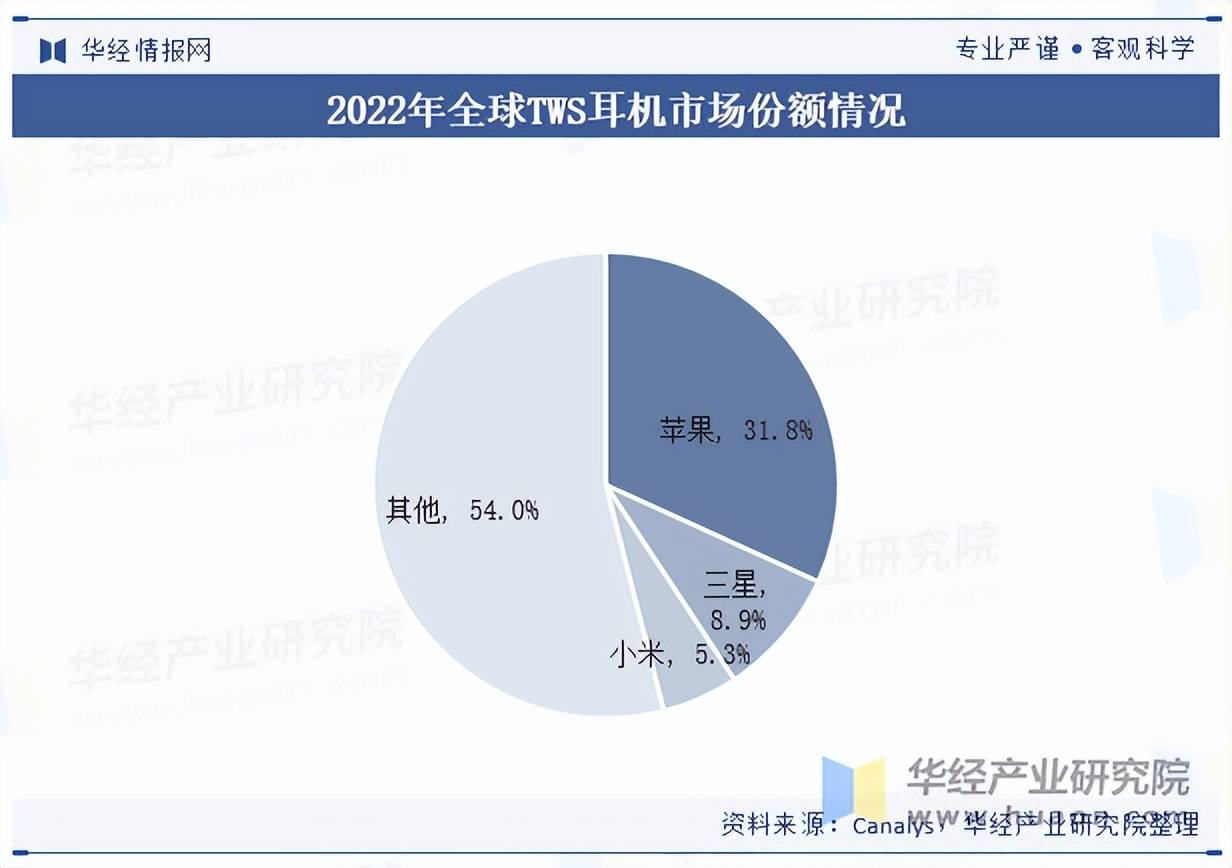 机行业出货量、市场份额及重点企业营收k8凯发网站2025年中国TWS耳(图3)
